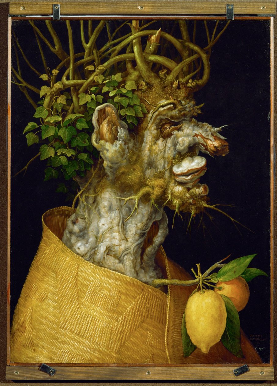 Zima, alegoria ... (drewno lipowe) autorstwa Giuseppe Arcimboldo