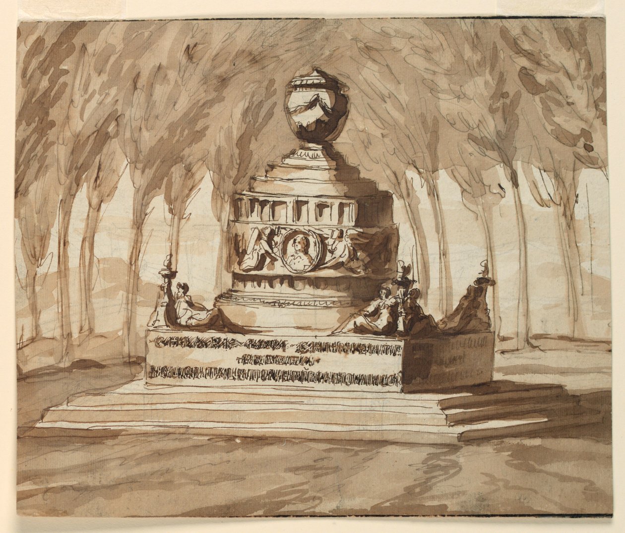 Pomnik nagrobny dla poety Pietro Chiari autorstwa Giuseppe Barberi