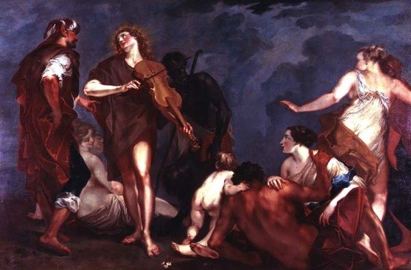 Apollo i Marsjasz autorstwa Giuseppe Bazzani