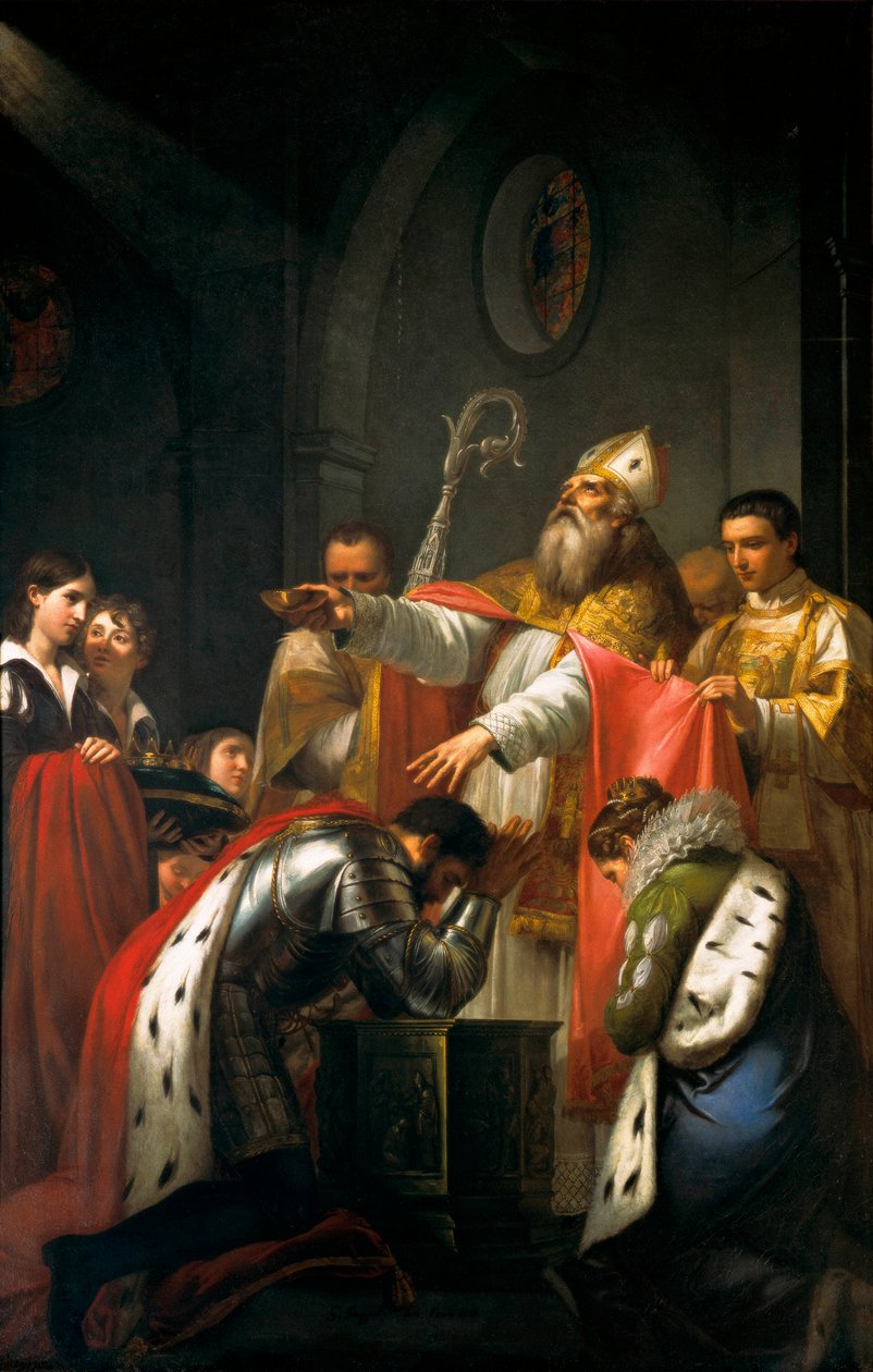 Chrzest Chlodwiga I autorstwa Giuseppe Bezzuoli