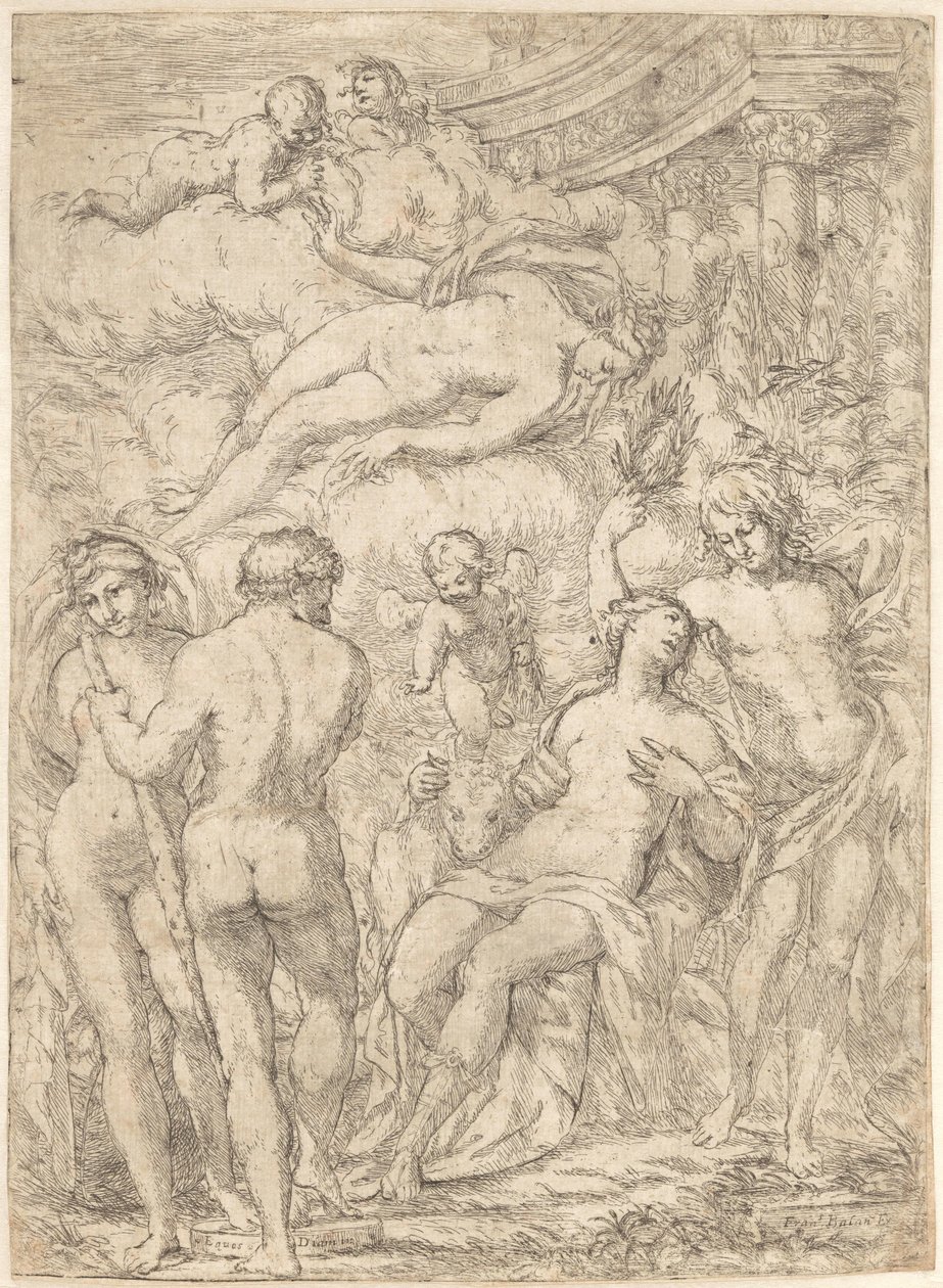 Alegoria z postaciami mitologicznymi autorstwa Giuseppe Diamantini