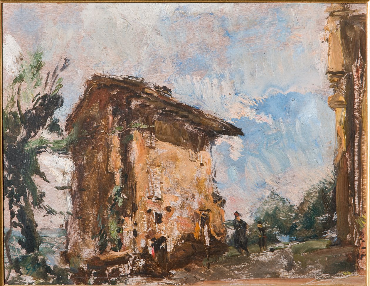 Agroturystyka (olej na sklejce) autorstwa Giuseppe Graziosi