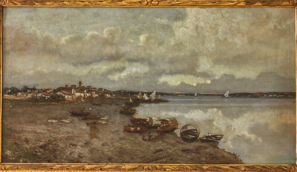 Sesto Calende (olej na płótnie) autorstwa Giuseppe Graziosi