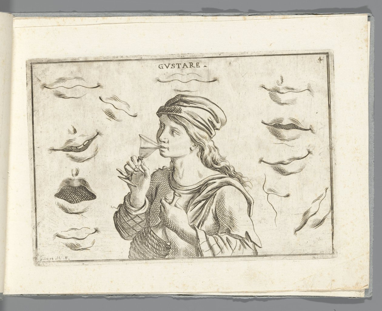 Smak Gustare (tytuł na obiekcie) autorstwa Giuseppe Maria Mitelli