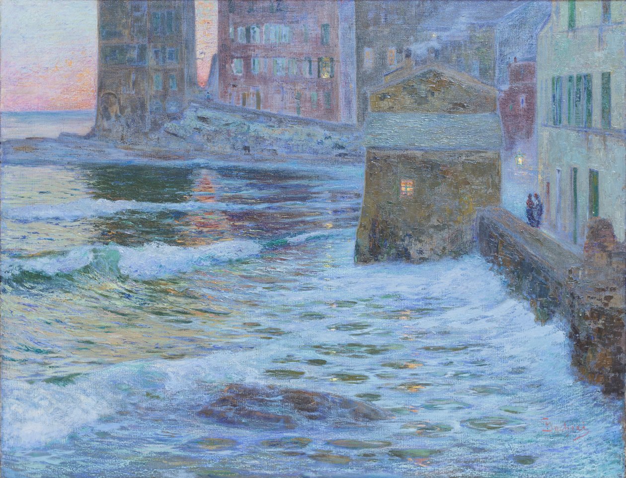 Wieczór w Bogliasco (olej na płótnie) autorstwa Giuseppe Sacheri