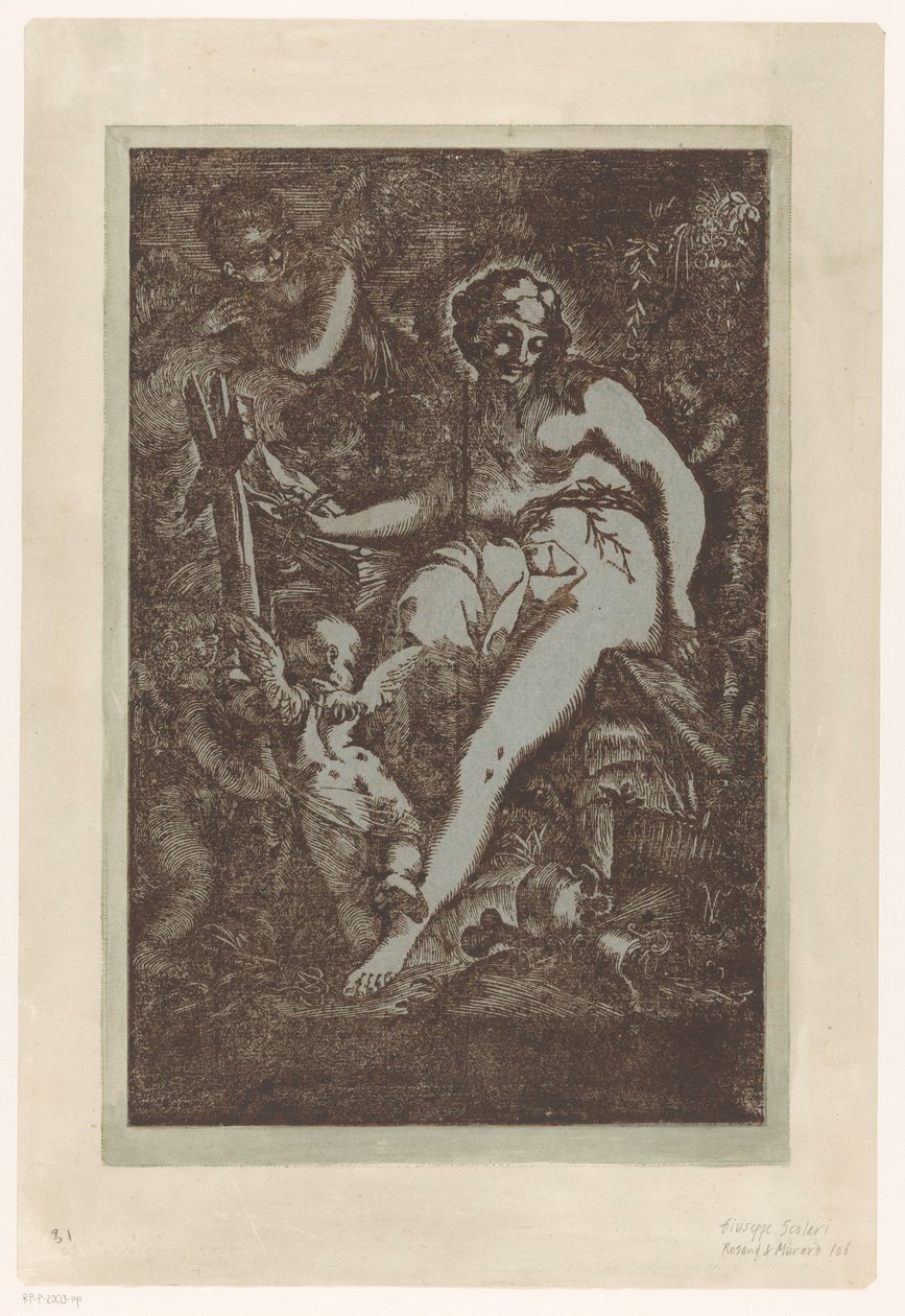 Maria Magdalena in de wildernis autorstwa Giuseppe Scolari (circle of)