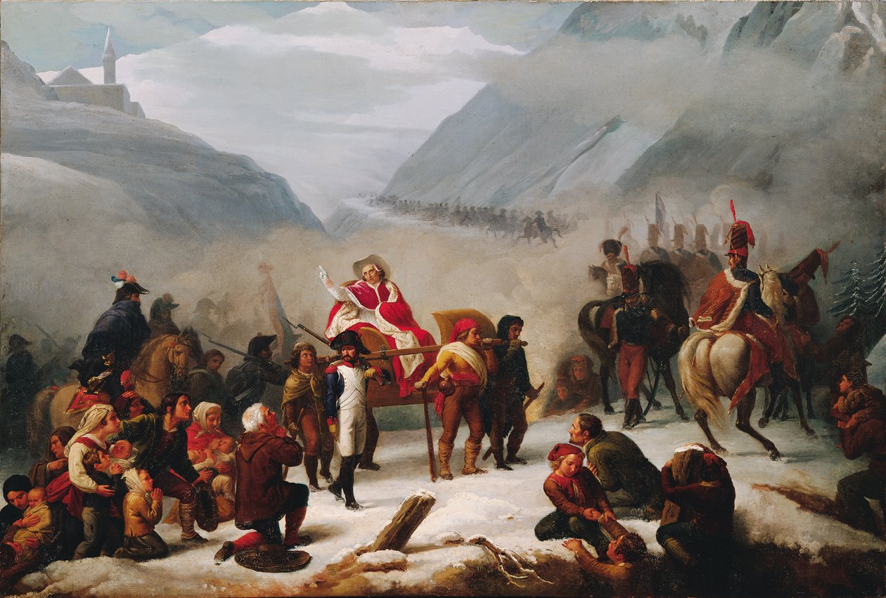 Papież Pius VII przekracza Alpy autorstwa Giuseppe Sogni