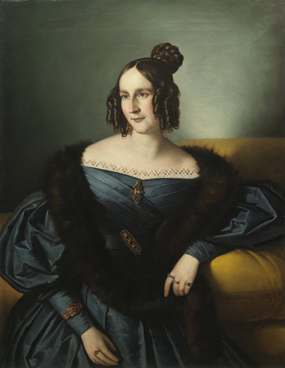 Portret kobiety autorstwa Giuseppe Tominz
