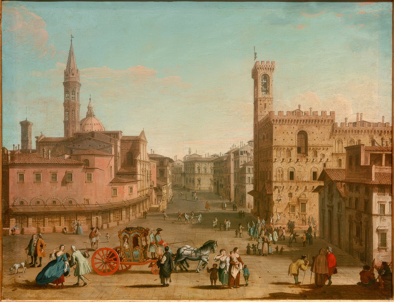 Die Piazza San Firenze autorstwa Giuseppe Zocchi