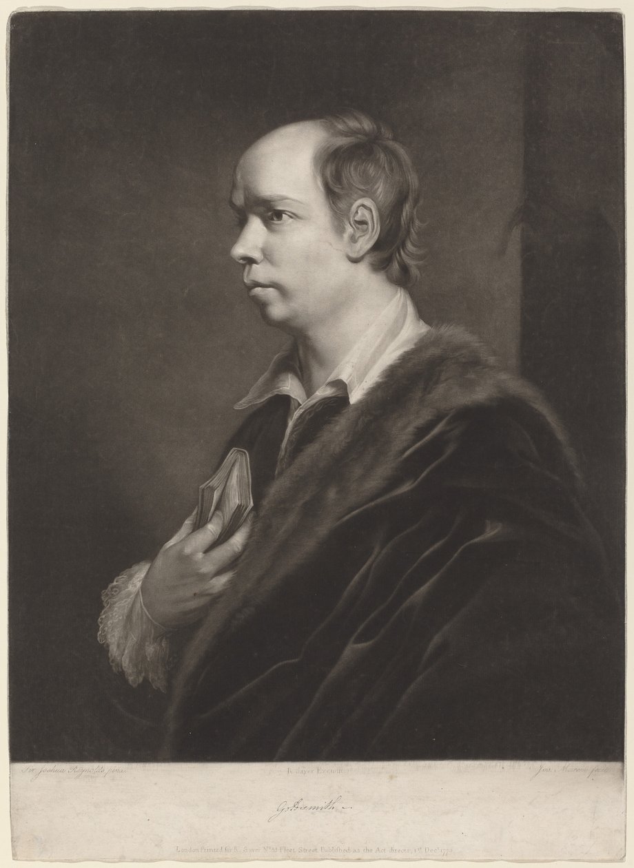 Oliver Goldsmith autorstwa Giuseppi Filippo Liberati Marchi after Sir Joshua Reynolds