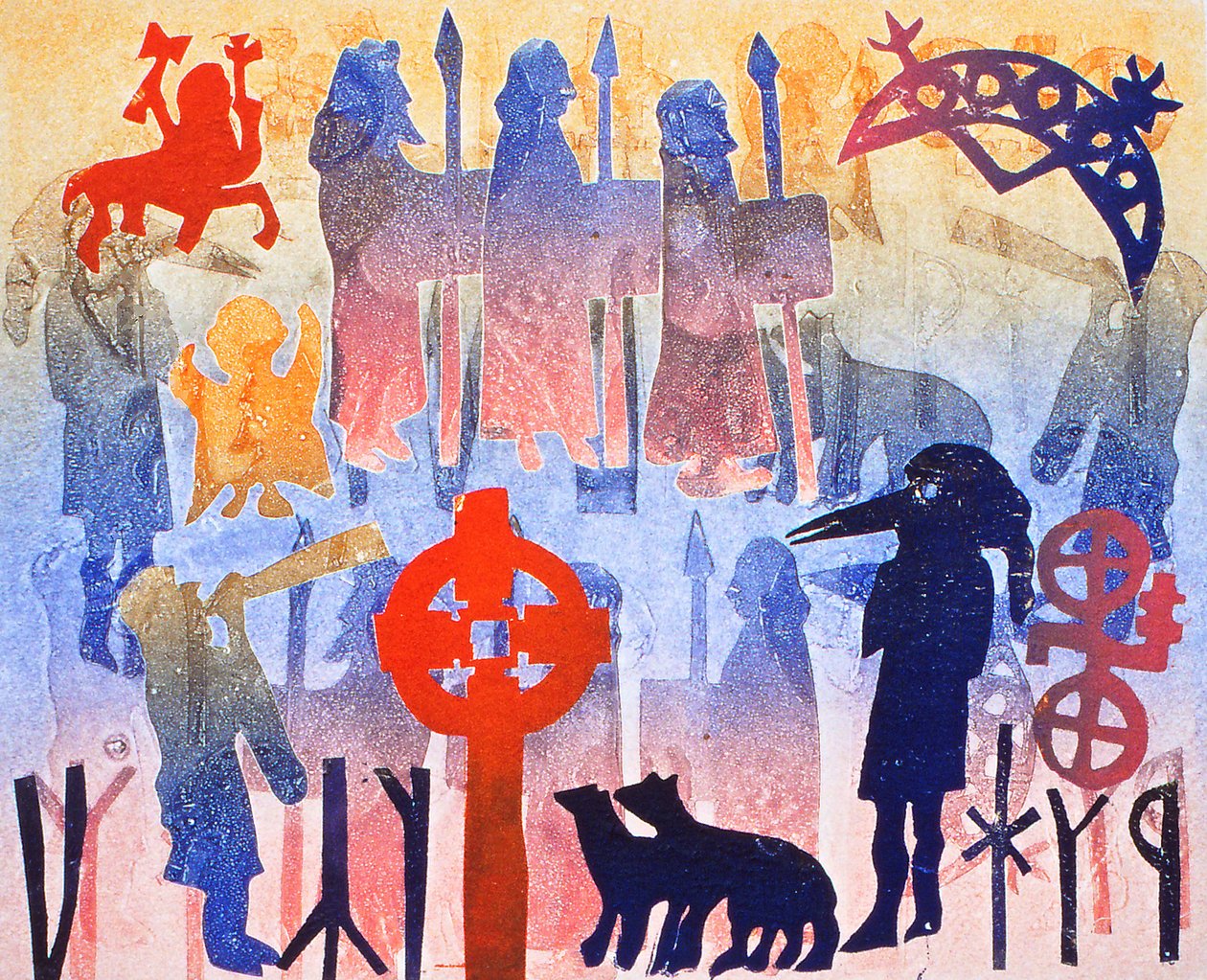 Tęczowe Dni, 2000 (monodruk) autorstwa Gloria Wallington