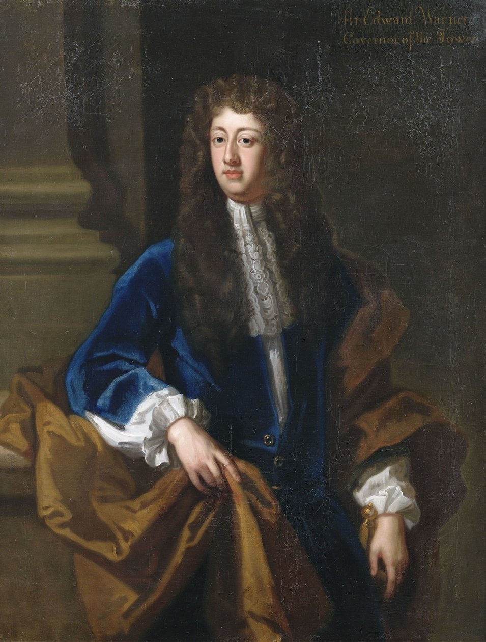 Portret sir Edwarda Warnera, gubernatora wieży, als Kniestück autorstwa Godfrey Kneller