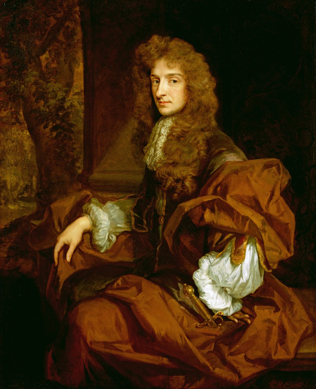 Portret Sir Charlesa Sedleya (1639-1701) 1687 autorstwa Godfrey Kneller