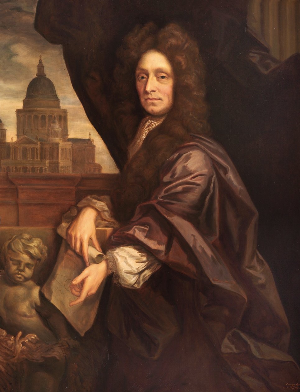 Sir Christophera Wrena autorstwa Godfrey Kneller