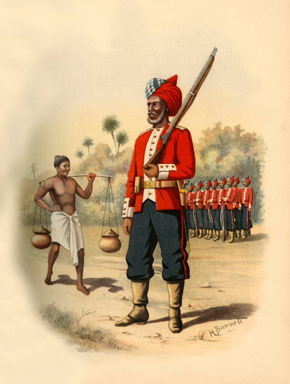 Pierwsi pionierzy z Madrasu, 1890 r. autorstwa Godfrey Douglas Giles