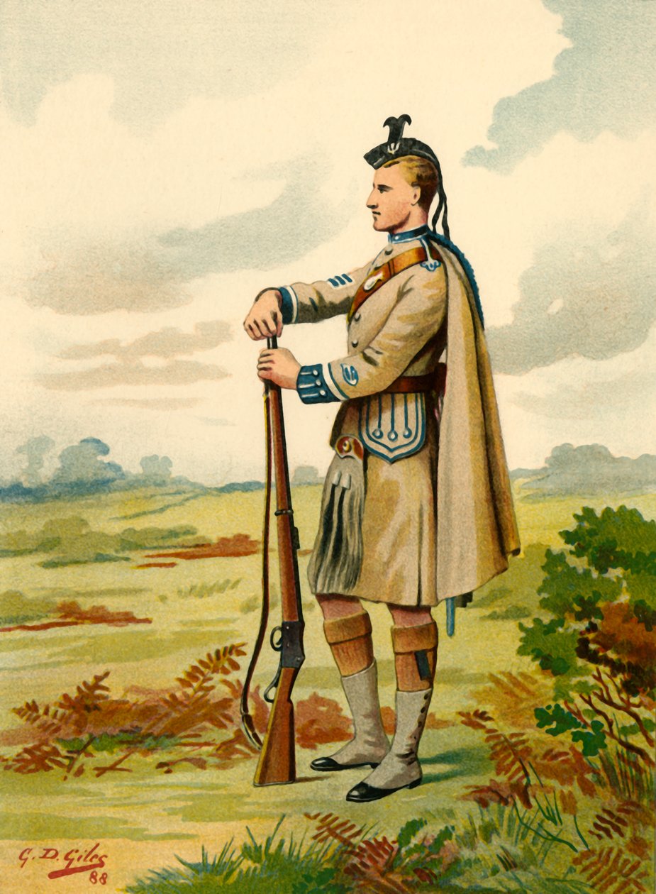 Londyński Szkot - Wolontariusze, 1890. autorstwa Godfrey Douglas Giles
