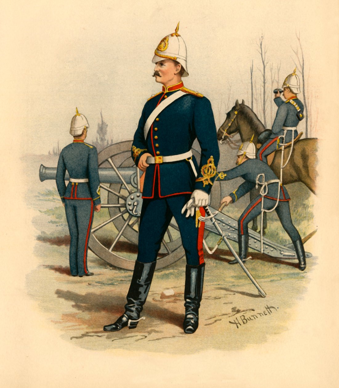 Artyleria wiktoriańska, 1890. autorstwa Godfrey Douglas Giles