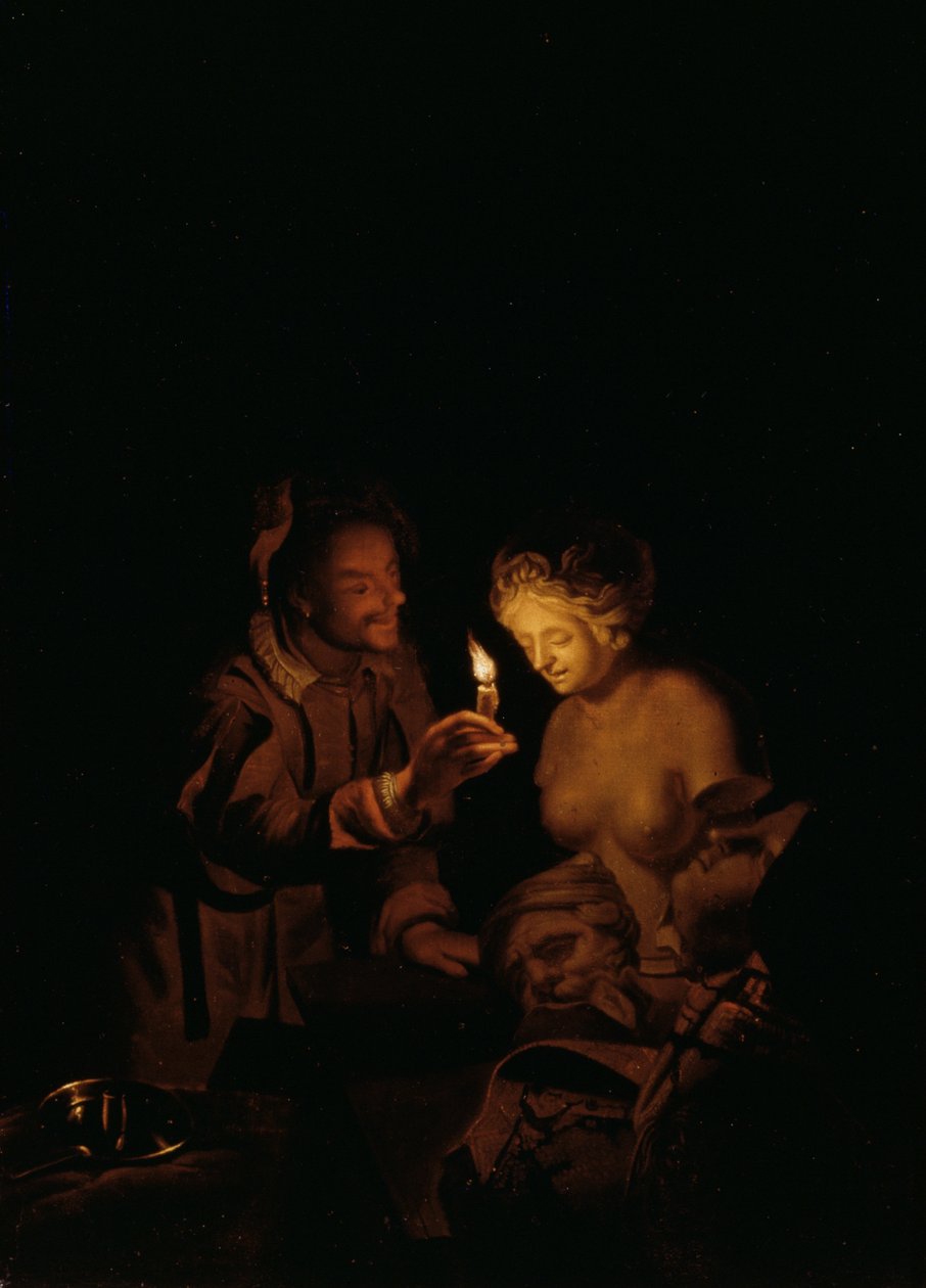 Pigmalion i Galatea (panel) autorstwa Godfried Schalcken