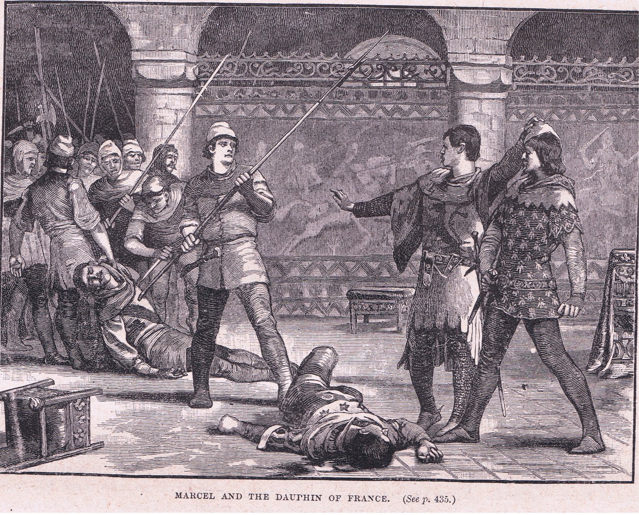 Marcel i delfin Francji 1358 rne autorstwa Gordon Frederick Browne