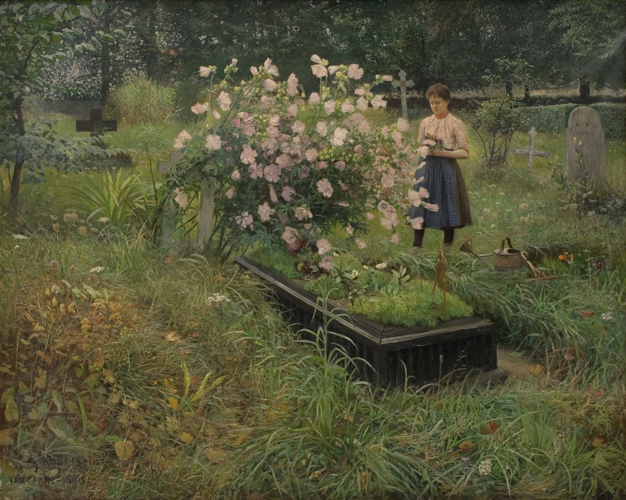 Scena Cmentarna autorstwa Gottfrid Kallstenius