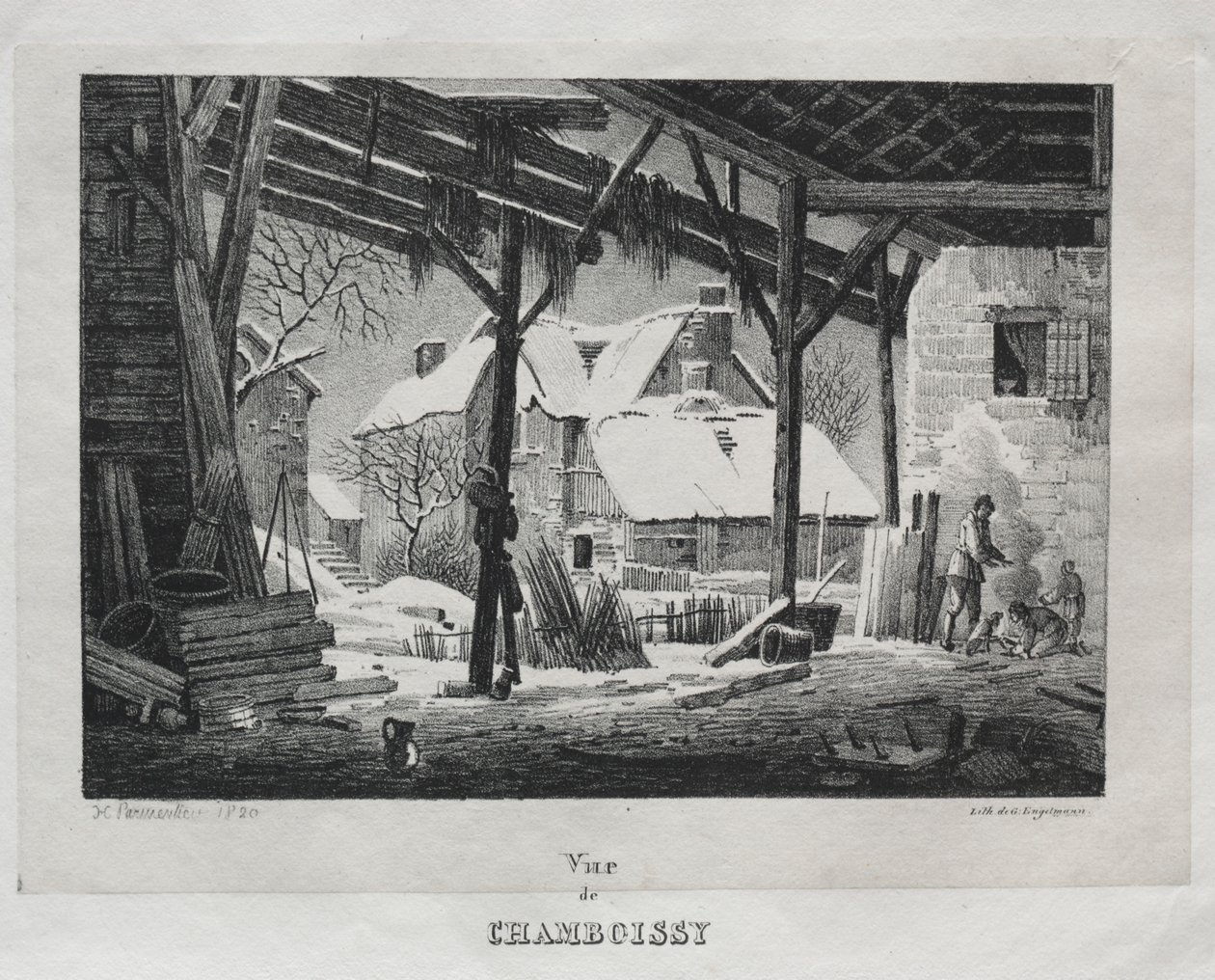 Widok Chamboissy, 1820. autorstwa Gottfried or Godefroy Engelmann