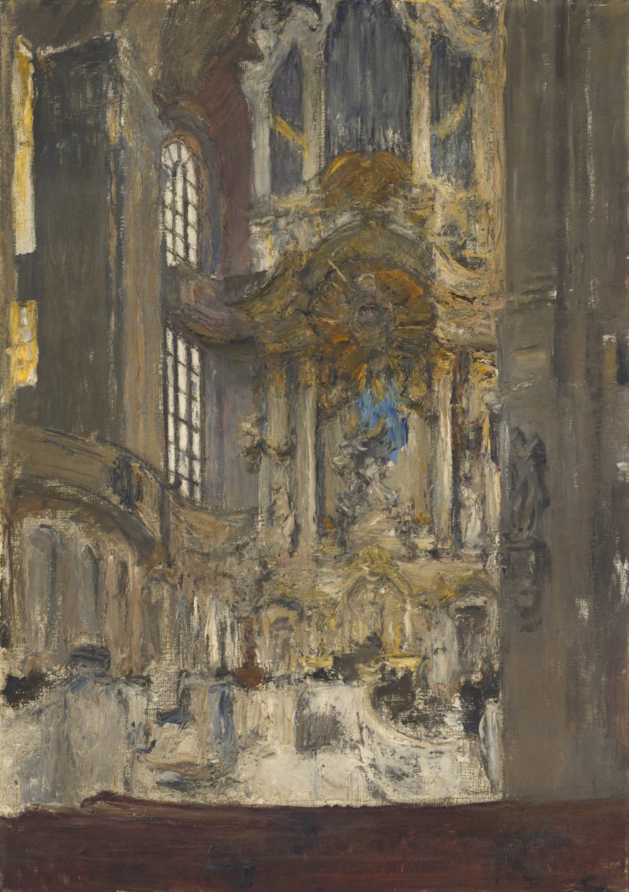 Wnętrze Frauenkirche w Dreźnie autorstwa Gotthardt Kuehl