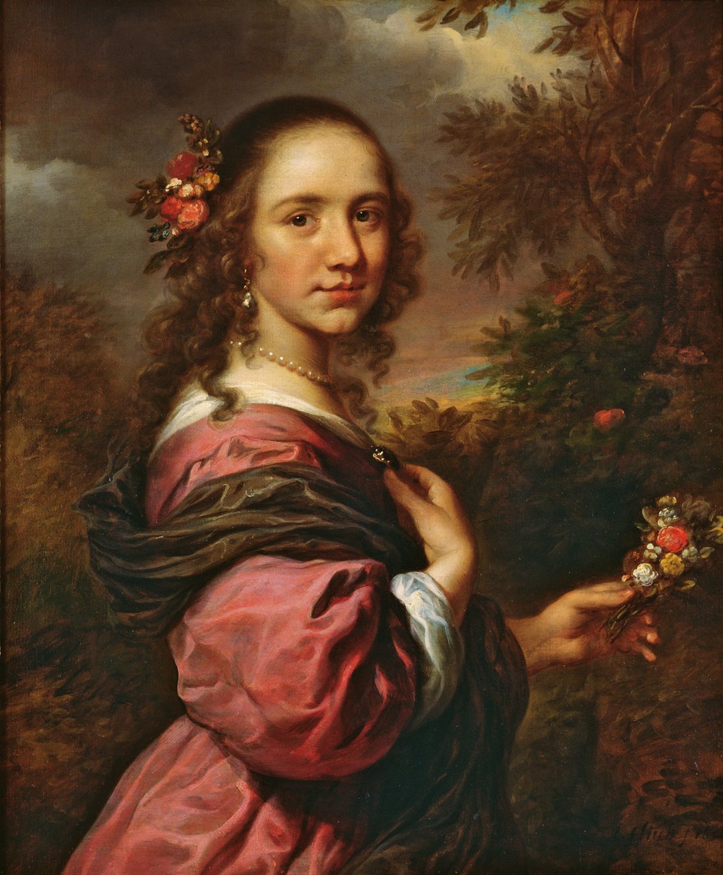 Portret damy, 1658 autorstwa Govaert Flinck