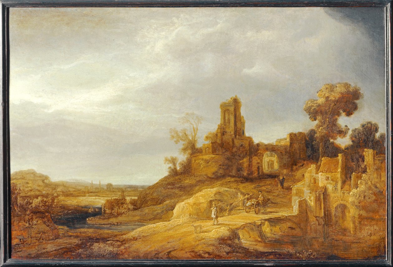 Krajobraz na moście ... autorstwa Govaert Flinck