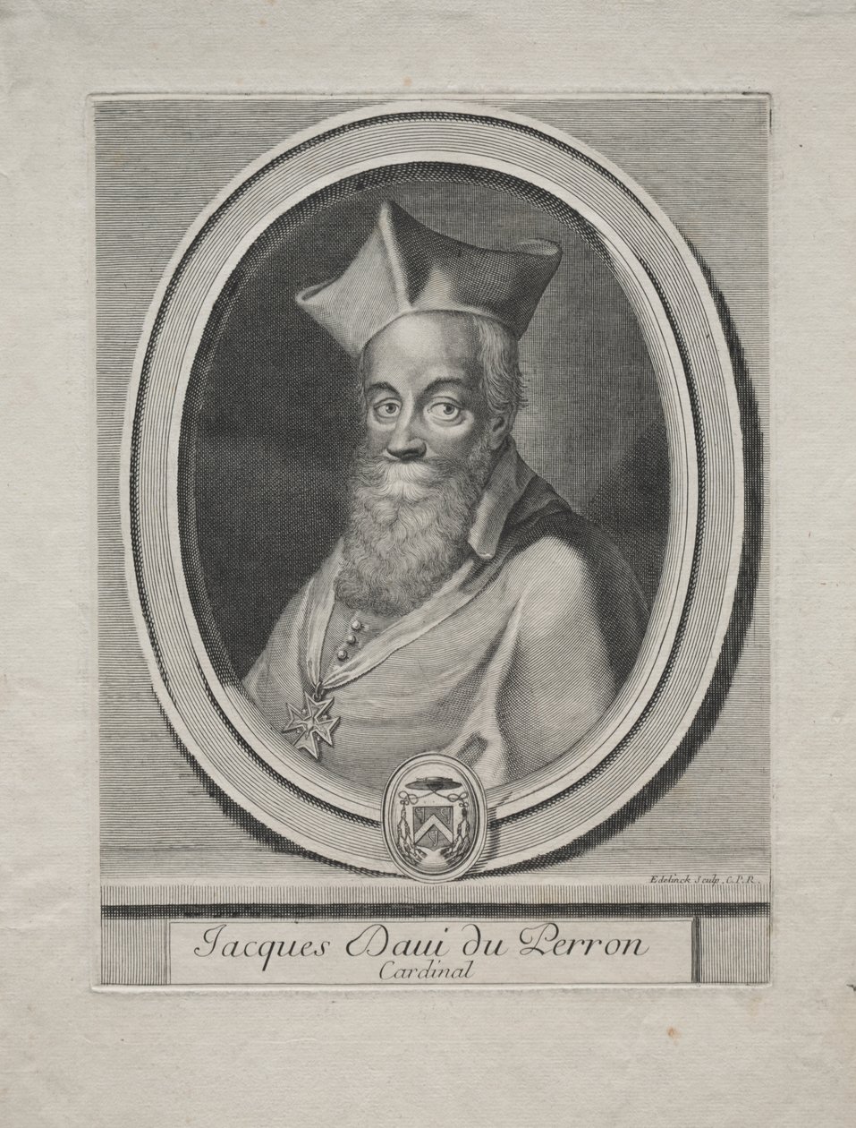 Kardynał Jacques Davey Duperron autorstwa Gérard Edelinck