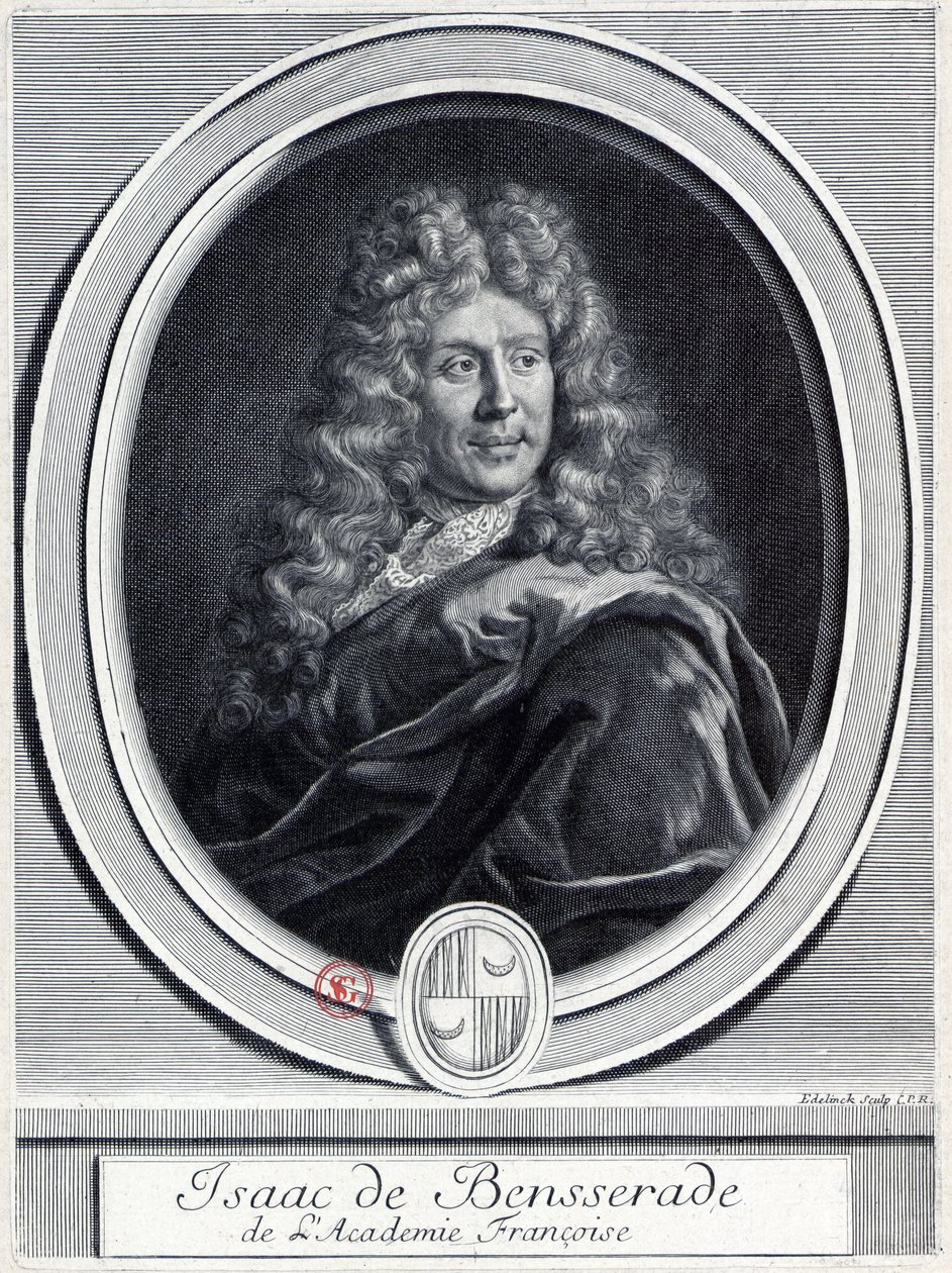 Isaac de Bensserade z Académie Françoise autorstwa Gérard Edelinck