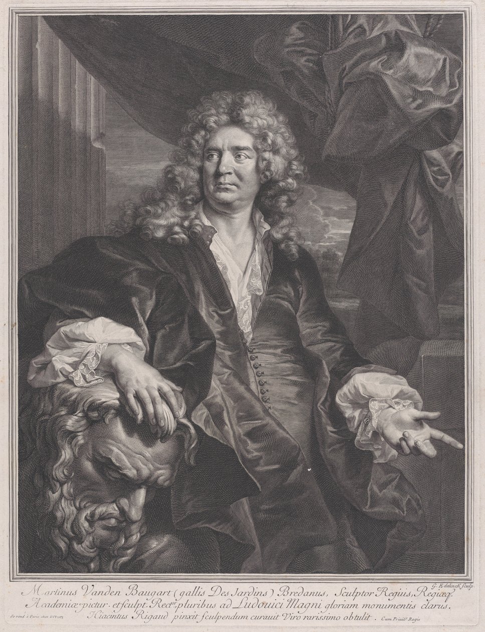 Martin Vanden Bogaert, zwany Desjardins, 1698. autorstwa Gérard Edelinck