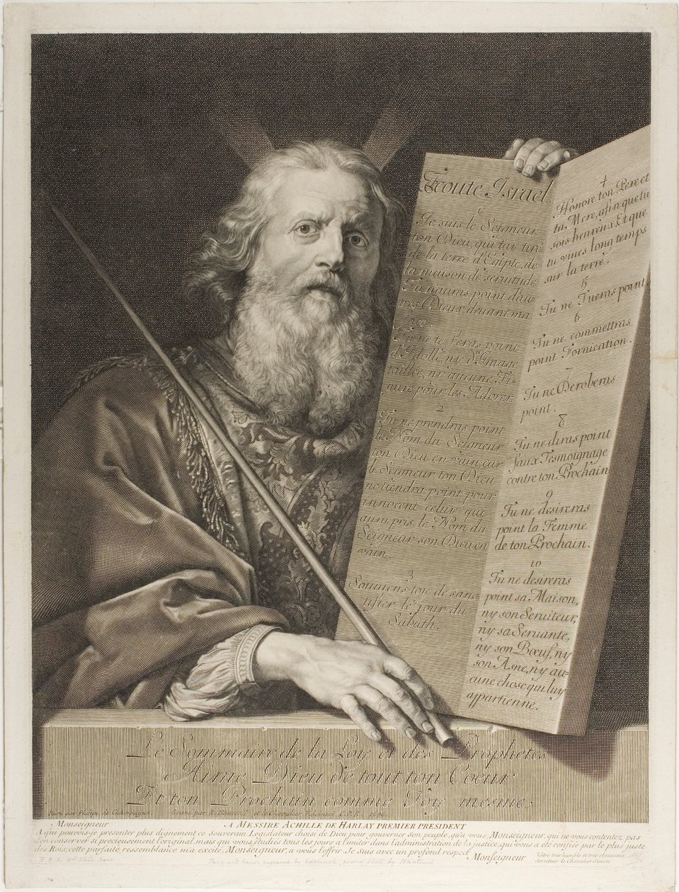 Mojżesz autorstwa Gérard Edelinck