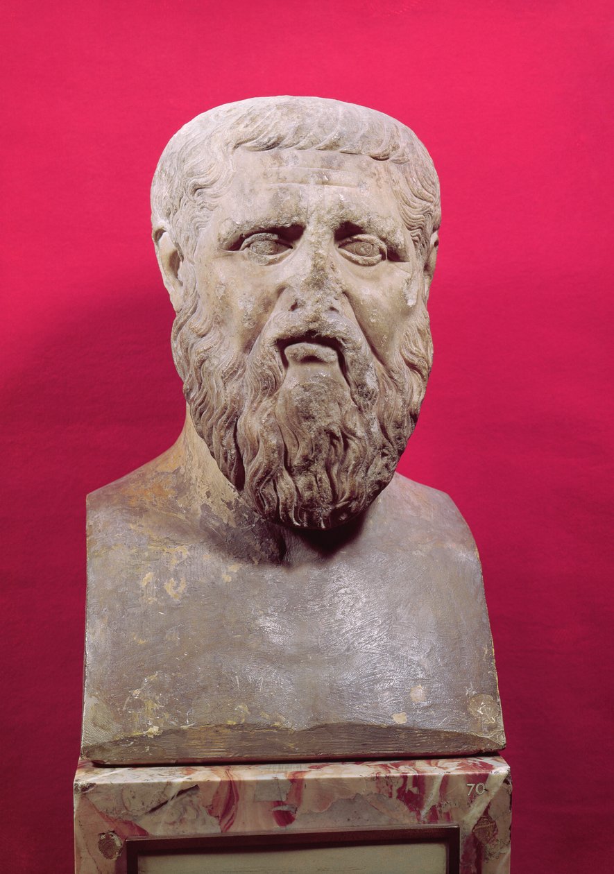 Popiersie Platona (ok. 427-347 pne) kopia oryginału z IV wieku p.n.e. (marmur) autorstwa Greek