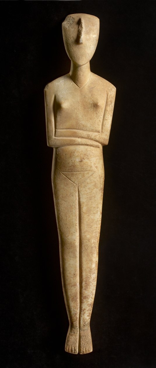 Figurka cykladzka, Amorgos, ok. 2500 p.n.e. (marmur) autorstwa Greek