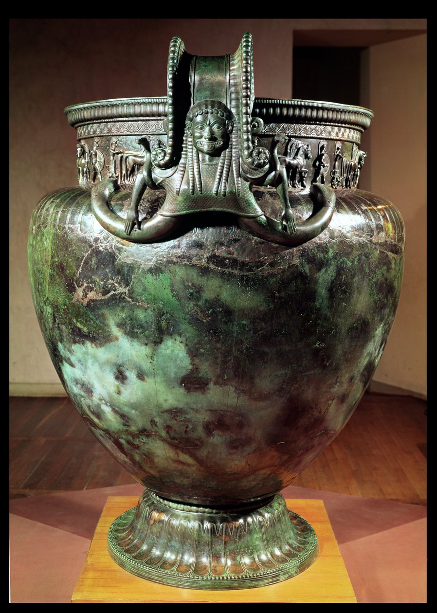 Krater, z grobowca księżnej Vix (brąz) (patrz także 173539 i 175991) autorstwa Greek