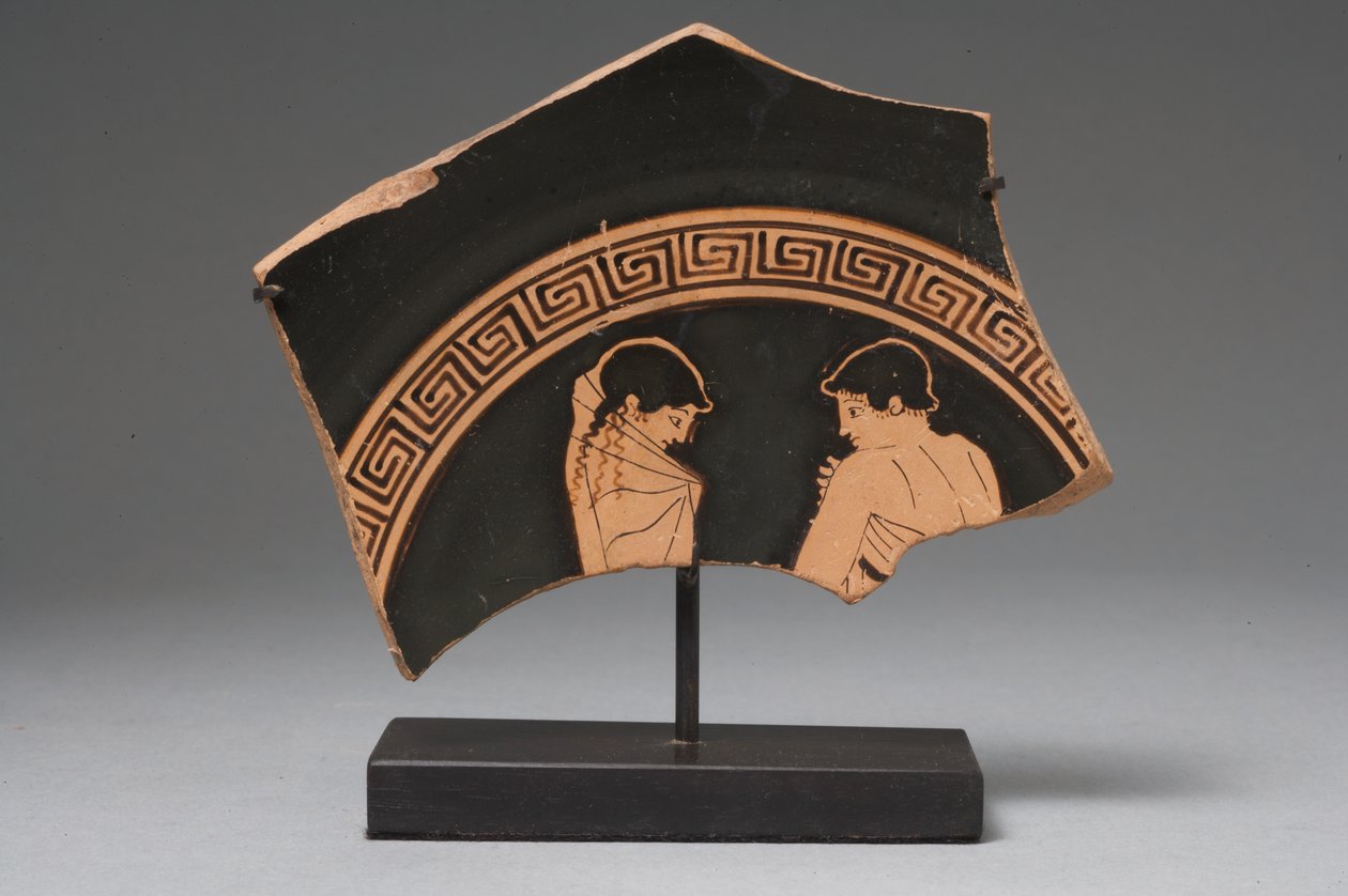 Fragment figurki czerwonej (terakota) autorstwa Greek