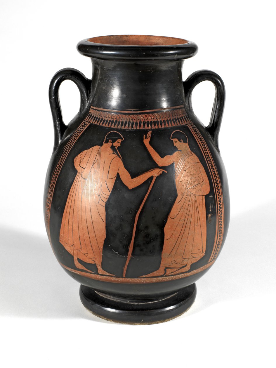 Pelike czerwonopostaciowy (ceramiczny) autorstwa Greek