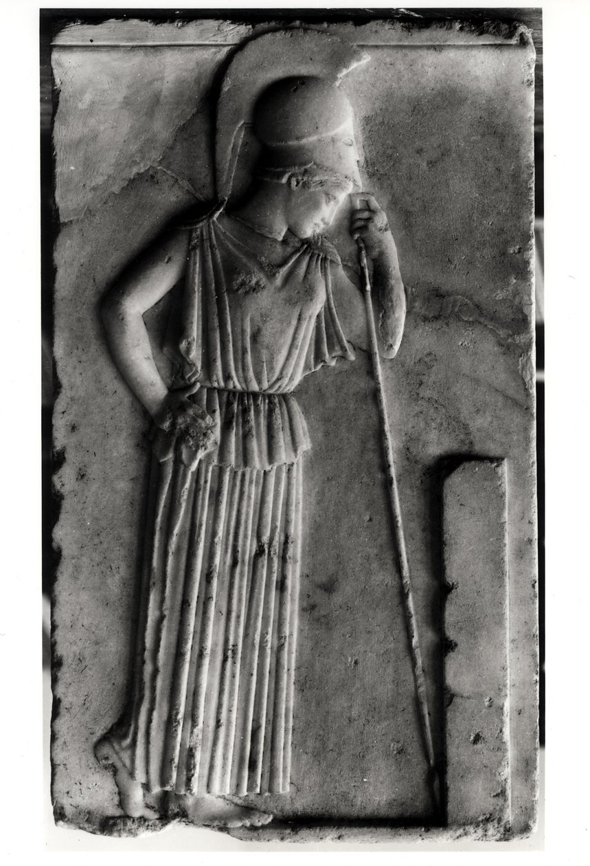 Relief żałobnej Ateny, c.460 (marmur) autorstwa Greek