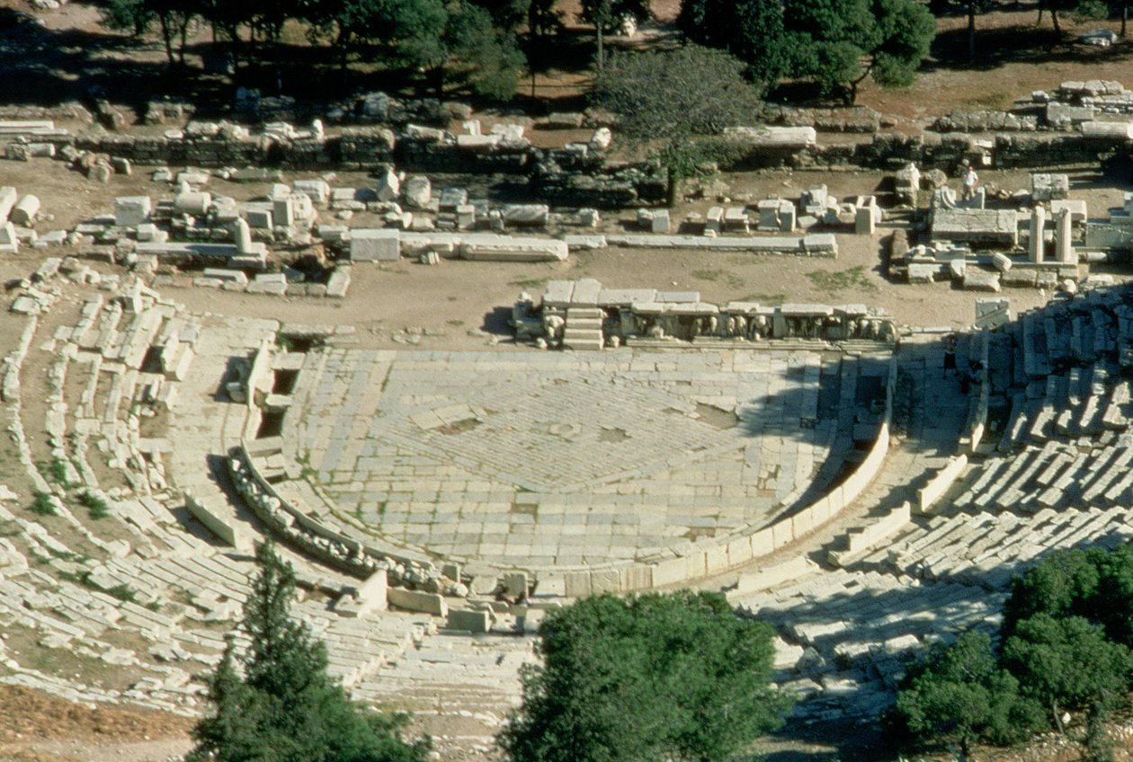 Teatr Dionizosa, widok z góry, ok. 330 p.n.e. autorstwa Greek