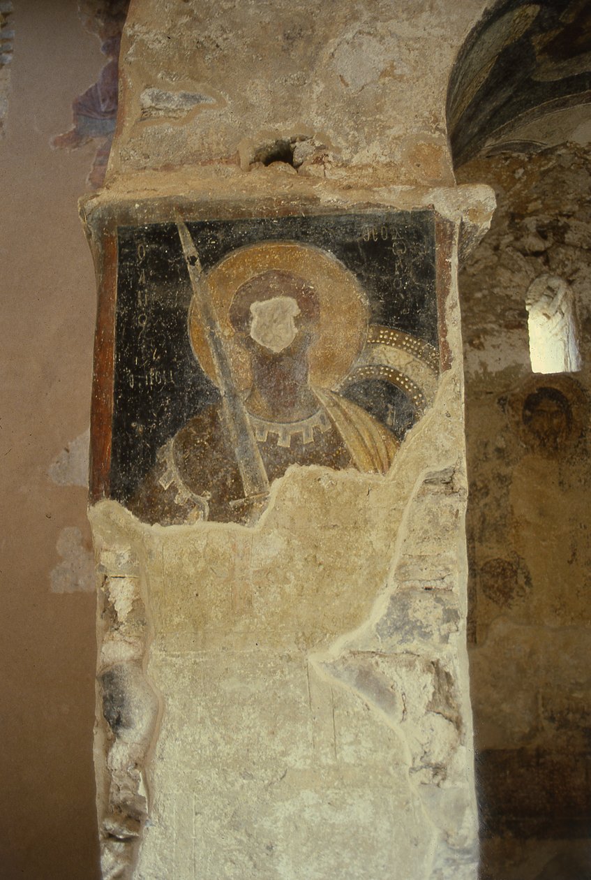 Zatarte freski w kościele Panayia autorstwa Greek