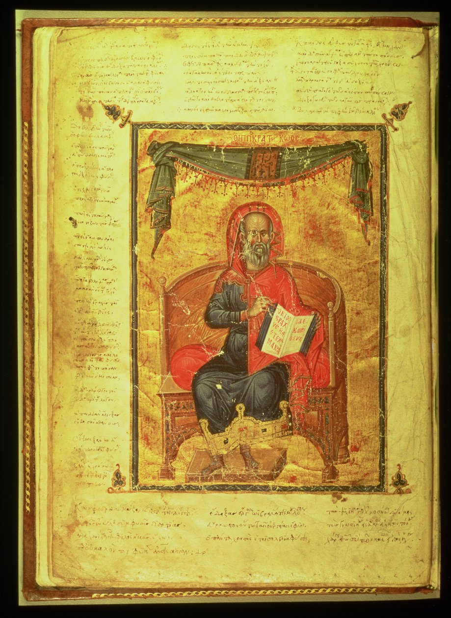 Pani Grec 2144 fol.10v Hipokrates (ok. 460-377 pne) autorstwa Greek