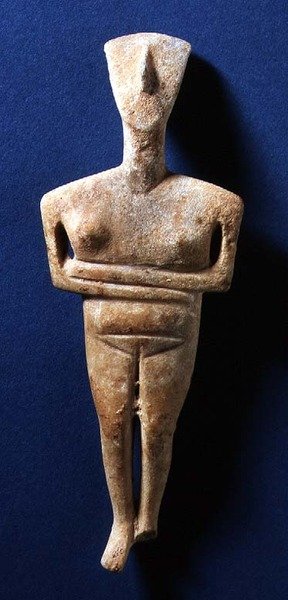 Figurka Cyklad, Naxos, ok. 3000-2000 pne (marmur) autorstwa Greek