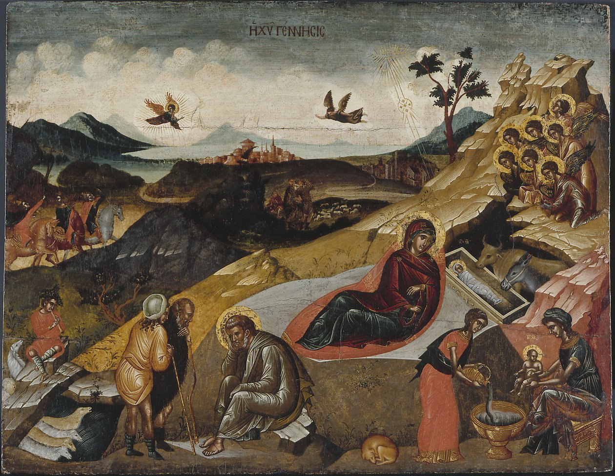 Narodzenia Chrystusa, c. 1490. autorstwa Greek icon.