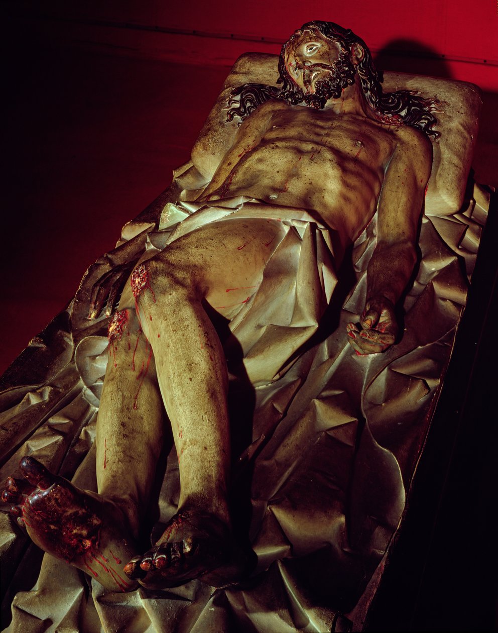 Umarły Chrystus (drewno polichromowane) autorstwa Gregorio Fernandez