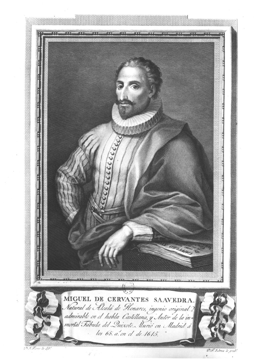 د Miguel de Cervantes Saavedra (1547-1616) انځور د فرناندو سیلما (1752-1810) پولی لخوا نقاش شوی autorstwa Gregorio Ferro