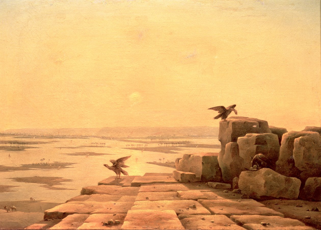 Przelew Nilu, 1842 r. autorstwa Grigory Tchernezov