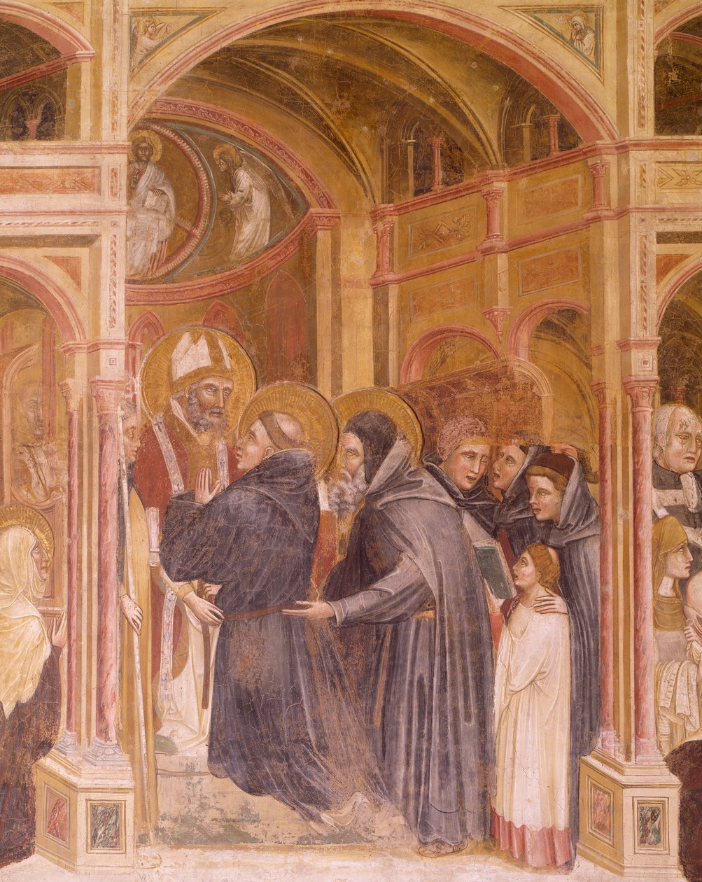 Szaty św. Augustyna, Guariento, fresk autorstwa Guariento di Arpo