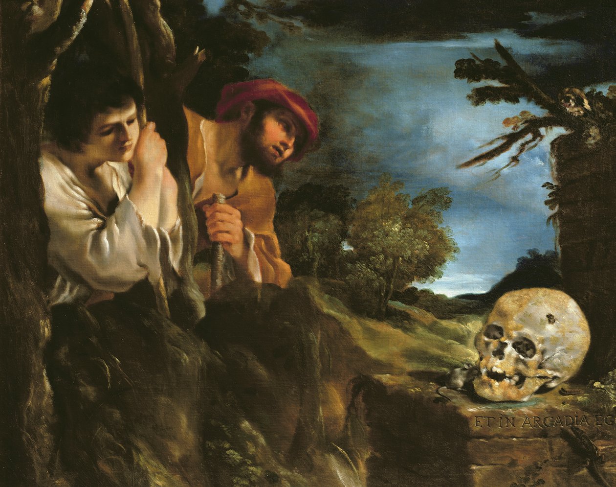 Et in arcadia ego (olej na płótnie) autorstwa Giovanni Francesco Barbieri