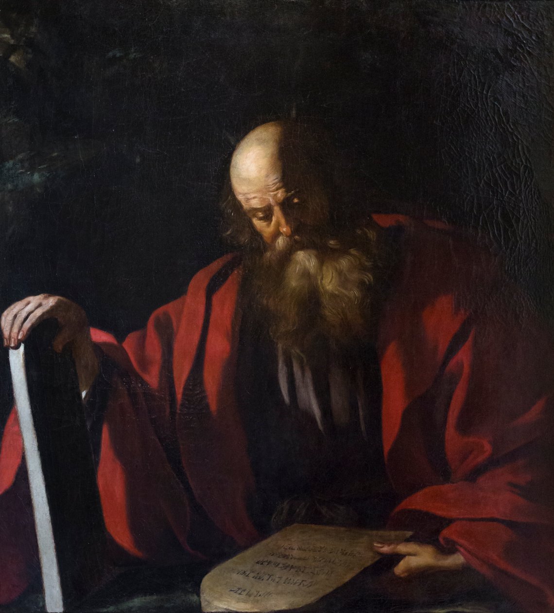 Mojżesz z tablicami prawa autorstwa Guercino (1591 1666)