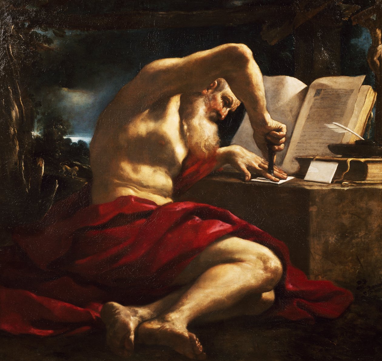 سینټ جیروم سیل کولو لیټرپولي autorstwa Guercino